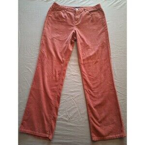 Talbots Heritage Salmon Corduroy Pants High Rise Straight Leg Women’s Size 14